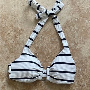 ✨CALIA Ubar Halter Navy & White Striped Bikini Top | size XS